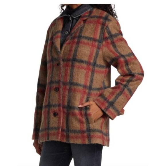 Jonathan Simkhai Standard Denim & Mohair Layered Coat XS - Picture 3 of 7